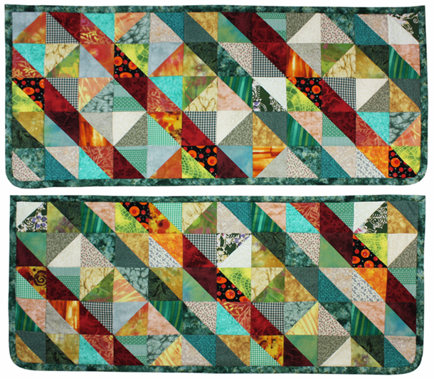 Red Green Tallboy Mats - patchwork